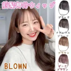 訳あり‼前髪ウィッグ ポイントウィッグ 部分ウィッグ 部分前髪ブラウン×2