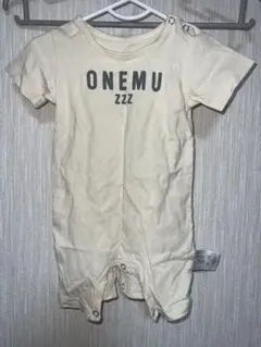ONEMU ZZZロンパース 半袖 クリーム色
