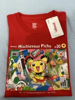 【新品】ピチュー　グラニフ　Tシャツ　赤　M サイズ　Pichu graniph