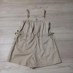 ファミリア　サロペット　120　ズボン　ベージュ　横ファスナー　シンプル