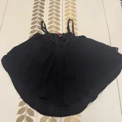 DATURA フリル付き黒キャミソール