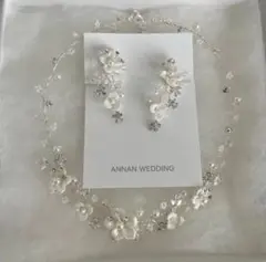 【最終値下げ】ANNAN WEDDING ネックレス＆イヤリングセット