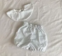 ハンドメイド　スタイ・かぼちゃパンツセット
