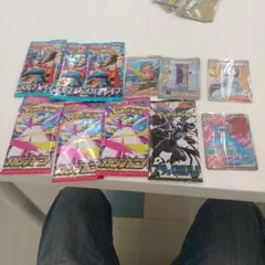 未開封パックとレアカードセット