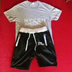 RYZEN AMD ロゴ入り Tシャツとショートパンツセット
