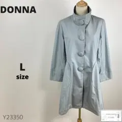 美品 Donna ドンナ トレンチコート スタンドカラー ジャケット 羽織り L