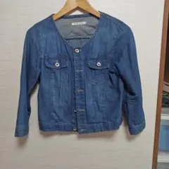alicia PAGEBOY デニムノーカラージャケット フリー　美品