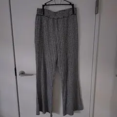 SLOBE IENA チェック柄 フレアパンツ