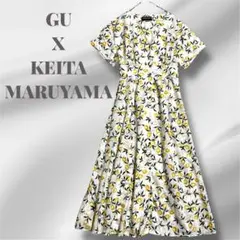 GU x KEITA MARUYAMA レモン柄 半袖 ロングシャツワンピース