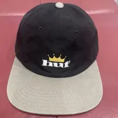 HUF キャップ 黒/グレー