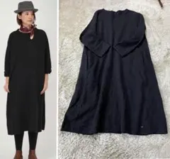 45rpm上質フロート縮絨馬比古ワンピース46200円暖か超美品