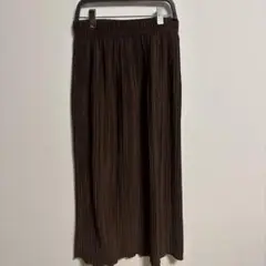 美品 しまむら プリーツナロースカート