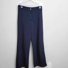 ダークブルー フレアパンツ 2ボタン