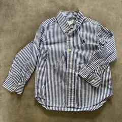 【美品】Polo Ralph Lauren ボタンシャツ ストライプ 120cm