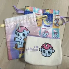 手塚治虫　ユニコ　巾着　ポーチセット