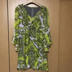⭐︎良品⭐︎グレースコンチネンタル　グリーン系ワンピース　着丈約84㎝