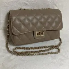 美品 Maison Vincent キルティングチェーンショルダーバッグ
