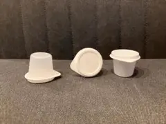 無印良品 ガムシロップ形 小物入れ 白 3つ