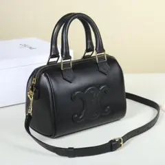 Celine ブラックレザー ショルダーバッグ