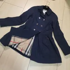 BURBERRY ノバチェック ネイビー トレンチコート Aライン