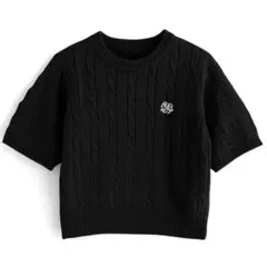 【GRL】ロゴ刺繍ケーブルニットトップス[gn237]