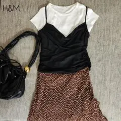 未使用　H&M　カウルネックキャミトップス