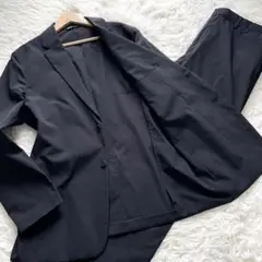 極美品✨ユニクロ×Theory　スーツ　セットアップ　ストレッチ　洗える　黒　L