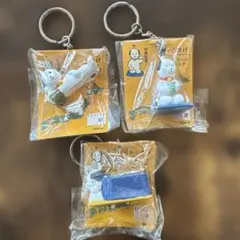 【まとめ売り 3点】ニャンまげ キーチェーンフィギュア