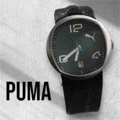 PUMA ブラック アナログ時計 ラバーベルト