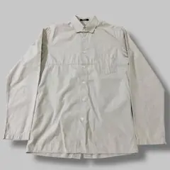90s UK Burro シャツ　ベージュ S 変形襟