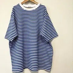 アーバンリサーチドアーズ　メンズ　半袖 ボーダー　Tシャツ　ホワイト ブルー L