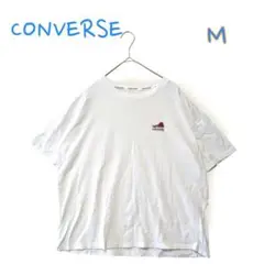 ＊コンバース＊Ｍサイズ Tシャツ 半袖 ホワイト ロゴ刺繍 ワンポイント