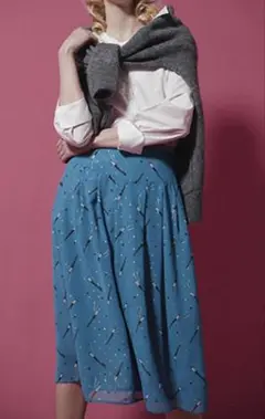 美品★MUVEIL シガレット プリント ロング スカート 38