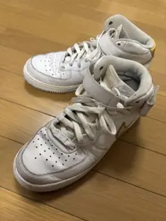 Nike エアフォース1 ハイカット white/gold ゴールド スニーカー