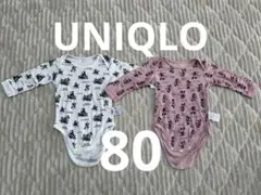 UNIQLO ミニーちゃん　長袖肌着　2枚セット　80