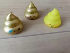 金のうんち 2個セット黄色のうんち1個 金　黄色 うんち フィギュア