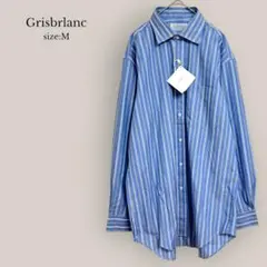 Grisbrlanc✨タグ付き美品✨ストライプシャツ　長袖　メンズ　綿100%