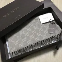 高級カシミヤ新品❤️GUCCIマフラー❗️国内正規購入◾️箱・紙袋付き‼️グッチマフラー