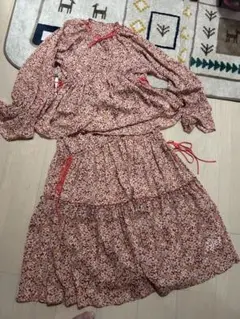 SNIDEL 花柄セットアップ ワンサイズ レッド