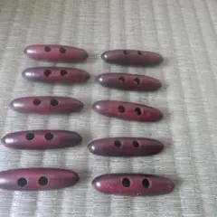木製 　トグルボタン　 ダッフルボタン 　１０個