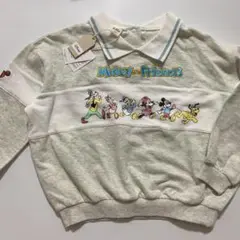 新品　未使用　ディズニー　ミッキーフレンズ　襟付き　プリント　トレーナー　120