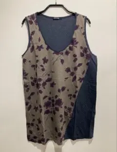 パドカレ pas de calais 100％コットン　大人柄タンクトップ