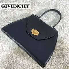 高級✨ジバンシー ハンドバッグ フォーマル ゴールド金具 自立式 レザー 黒色