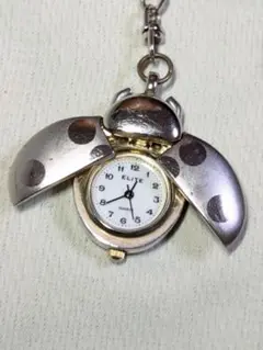 【てんとう虫】懐中時計·キーホルダー·ナースウォッチ 稼働中
