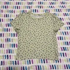 H&M 小花柄　薄緑　キッズTシャツ　120