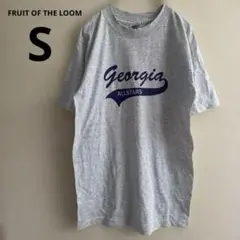 FRUIT OF THE LOOM Tシャツ S グレー 半袖 プリント