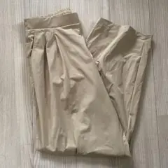 ベージュ アクティブワイドパンツ Lサイズ