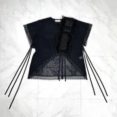 極美品 rurumu ルルムウ 21SS frill knit pullover