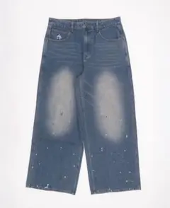 ANTIMID ペイント加工デニムワイドレッグパンツ 新品未使用