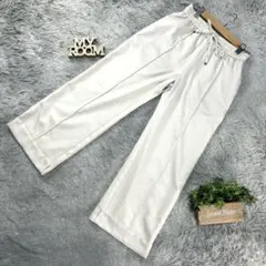 GU ワイドパンツ ドローストリングデザイン